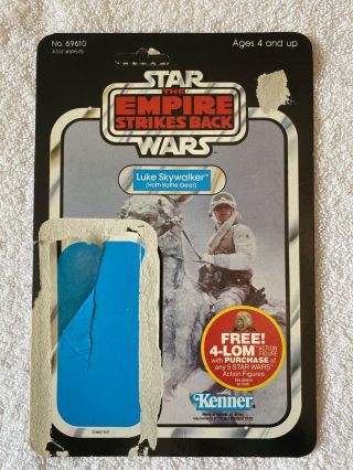 Star Wars Vintage Luke Skywalker Hoth Battle Gear Cardback Unpunched