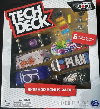 Tech Deck Plan B World Edition Sk8shop Bonus Pack 6 Skateboards