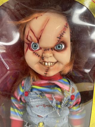 Mezco 15 inch Chucky Doll Bride of Chucky Scarred Face with Knife OPEN BOX 2