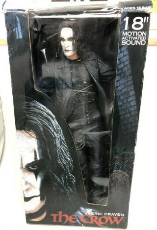 Neca Eric Draven The Crow 18 " Motion Activated Sound Figure With Bird Boxed 123
