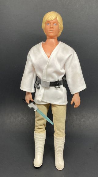 Vintage Star Wars 12” Inch Luke Skywalker W/original Lightsaber 1978 Kenner