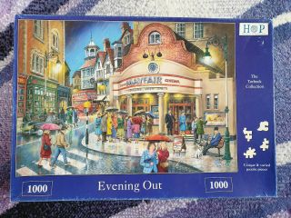 House Of Puzzles • 1000 Piece Jigsaw Puzzle • ‘evening Out’ • Hop • Complete