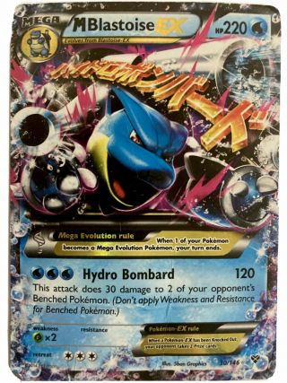 Pokémon M Blastoise Ex 30/146 Xy Base Set Ultra Rare Hp