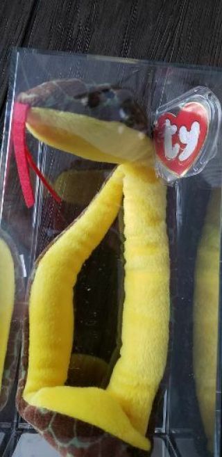 Ty Beanie Babies - Slither (3rd/1st Gen Tt).  Authenticated Mwmt - Mq.  German Tag