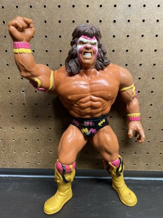 Vintage Ultimate Warrior 12” Talking Action Figure Pull String 1990 W/ Voice Box