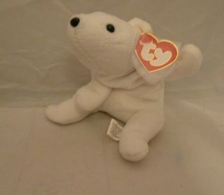 Rare 1993 Ty 1st Gen Beanie Babies Chilly Polar Bear Style 4012 W/tags (9 Inch)