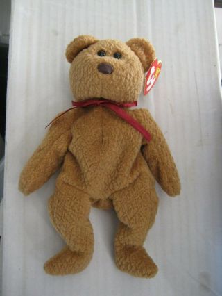 13 Errors Rare Curly The Bear Ty Beanie Baby Retired 1993/1996
