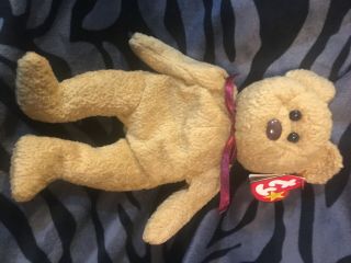 Ty Beanie Babies Curly The Bear Plush - 4052 - - Retired