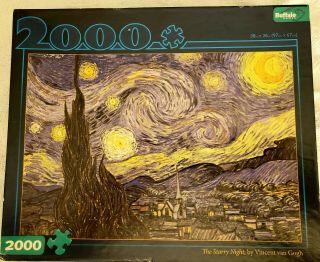 2000 Piece Puzzle - The Starry Night By Vincent Van Gogh Plus Grid Sheet