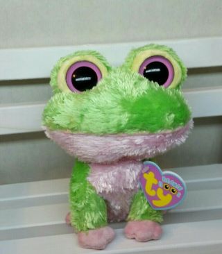 Ty Beanie Boos - Kiwi The Frog 6 " Rare W/tag Protector