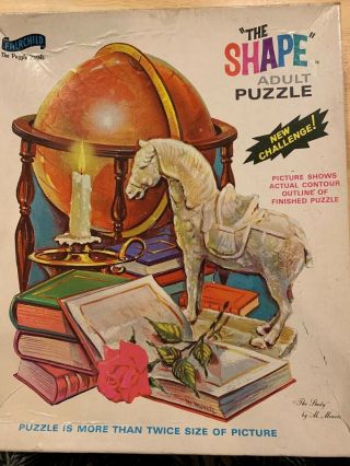 Vintage Fairchild " The Shape " Adult Jigsaw Puzzle 1790 The Study By M.  Morris