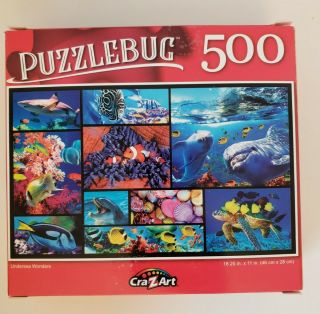 4 500 Artbox Puzzle Complete Underwater,  Hot Air Balloon,  Horses,  Birds 2