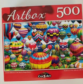 4 500 Artbox Puzzle Complete Underwater,  Hot Air Balloon,  Horses,  Birds 3