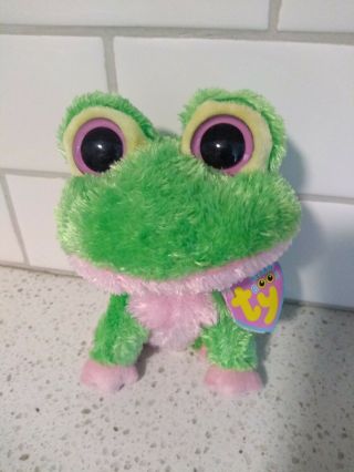 Ty Beanie Boos - Kiwi The Frog 6 " Rare Tags
