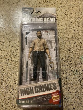 Rick Grimes 5” Action Figure - Amc The Walking Dead - Season 6 - Mcfarlane Toys