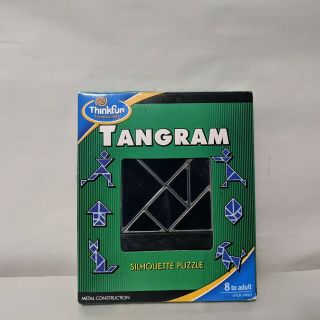 Tangram Silhouette Puzzle Metal Construction 2002 Binary Arts Co - 4985