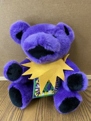 Purple W/ Yellow Scarf Jointed Grateful Dead Plush Bear W/tags Liquid Blue 1990