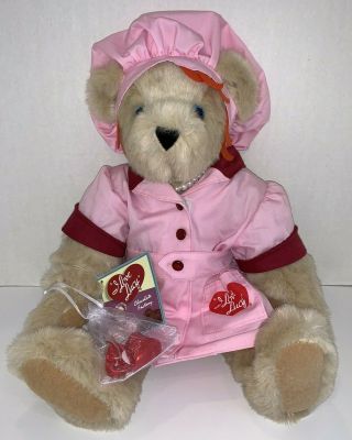 Vermont Teddy Bear I Love Lucy Chocolate Factory Bear & Wine Stopper