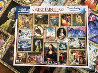 White Mountain Great Paintings 1000 Pc Puzzle By Barbara Behr Complete