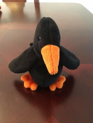 Caw The Crow_ Ty Beanie Baby_ 2nd Gen Tush Tag_ 1995_ Rare