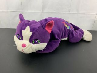 Lisa Frank 26 " Purple Cat Playtime Plush Fantastic Beans Rainbow Heart Rare