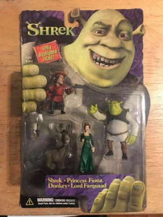 Todd Mcfarlane Toys Shrek,  Princess Fiona,  Lord Farquaad,  And Donkey Set