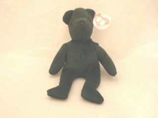1993 Ty 1st Gen Beanie Babies Teddy Green Bear Style 4057 1st Face Original?