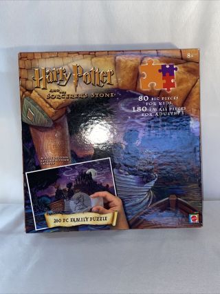 Harry Potter And The Sorcerers Stone 260 Pc Family Puzzle W Magic Decoder Mattel