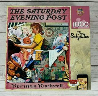 Saturday Evening Post 1000 Pc.  Jigsaw Puzzle Norman Rockwell - The Babysitter