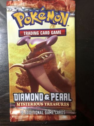 Pokemon Diamond And Pearl Mysterious Treasures Empty Booster Pack Garchomp Art