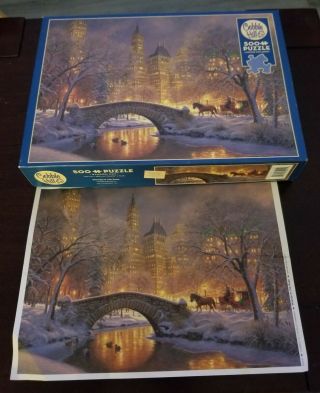 Winter In The Park 500 Piece Cobble Hill Puzzle Christmas Holiday