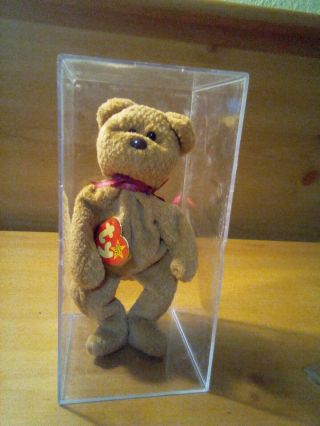 Fuzz Ty Beanie Baby Bear 1998 Multiple Tag Errors Rare: Limited Edition
