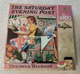 Saturday Evening Post 1000 Pc Jigsaw Puzzle Norman Rockwell - The Babysitter