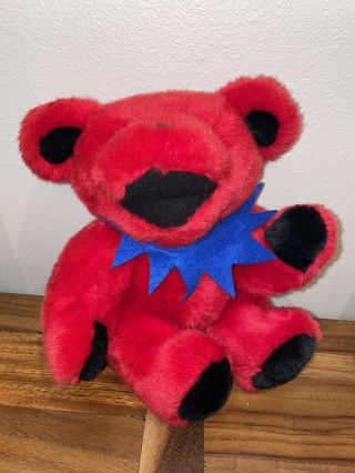 Vintage 90s Grateful Dead Red Bear Plush Jointed 12” Steven Smith Tag