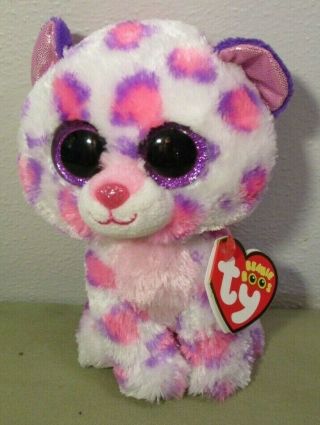 Ty Beanie Boos Serena Snow Leopard 6 " Justice Exclusive W/ Tags