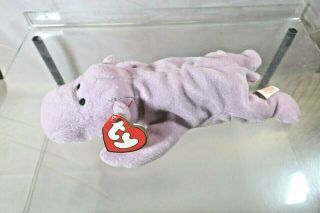 Happy (hippo) 3rd Gen Hang Tag /2nd Gen Tush Tag Ty Beanie Baby 4061