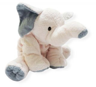 Ty Pluffies Pink Winks Elephant Plush Gray Ears 2004 15”large Stuffed Animal Toy
