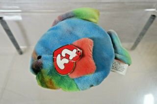 Ty 1995 Coral Tye Dye Fish Beanie Baby 3rd Gen Hang/1st Tush Tag