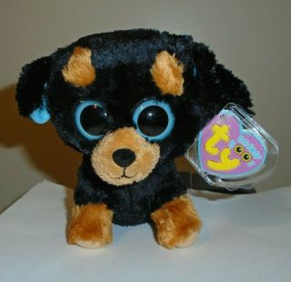 Ty Beanie Boos - Tuffy The Rottweiler Dog (6 Inch) With Tags