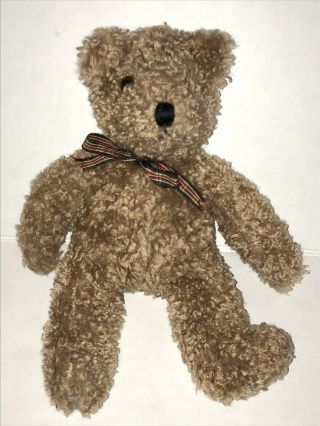 Ty Classic " Curly " The Teddy Bear Rare; Vintage; 1992 With Bow