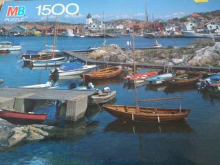 1991 Milton Bradley 1500 Piece York Puzzle - Skarhamn - Bohuslan,  Sweden