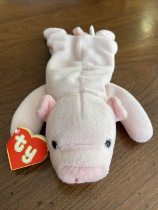 Ty Beanie Babies - Squealer Pig - 4005 - 2nd St/1st Tt - 1993 Pvc China