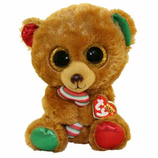 Ty Christmas Beanie Boos 9 " Medium Bella The Bear Plush Stuffed Animal Toy Mwmts