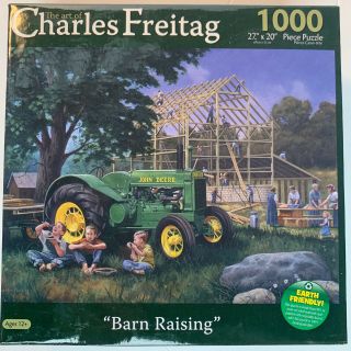 The Art Of Charles Freitag 1000 Piece Jigsaw Puzzle Karmin John Deere Tractor