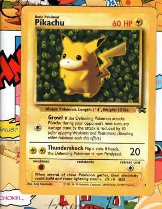 Pokemon Tcg Pikachu 1 " Ivy " Black Star Promo Wotc Rare Mp