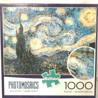 Buffalo Photomosaics 1000 Pc Jigsaw Puzzle Van Gogh Starry Night