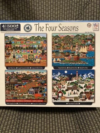 The Jigsaw Puzzle Factory 4/500 Piece Puzzles " The Four Seasons " Euc