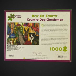 Pomegranate Artpiece Puzzle ROY DE FOREST Country Dog Gentlemen 1000 Piece 2