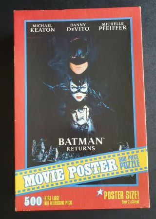 Batman Returns Movie Poster 500 Piece Jigsaw Puzzle Over 2x3 Feet Mb 1992