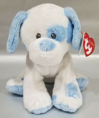 Ty Pluffies - Baby Pups (blue) - Puppy / Dog - 8 " Beanie Plush Toy - /new